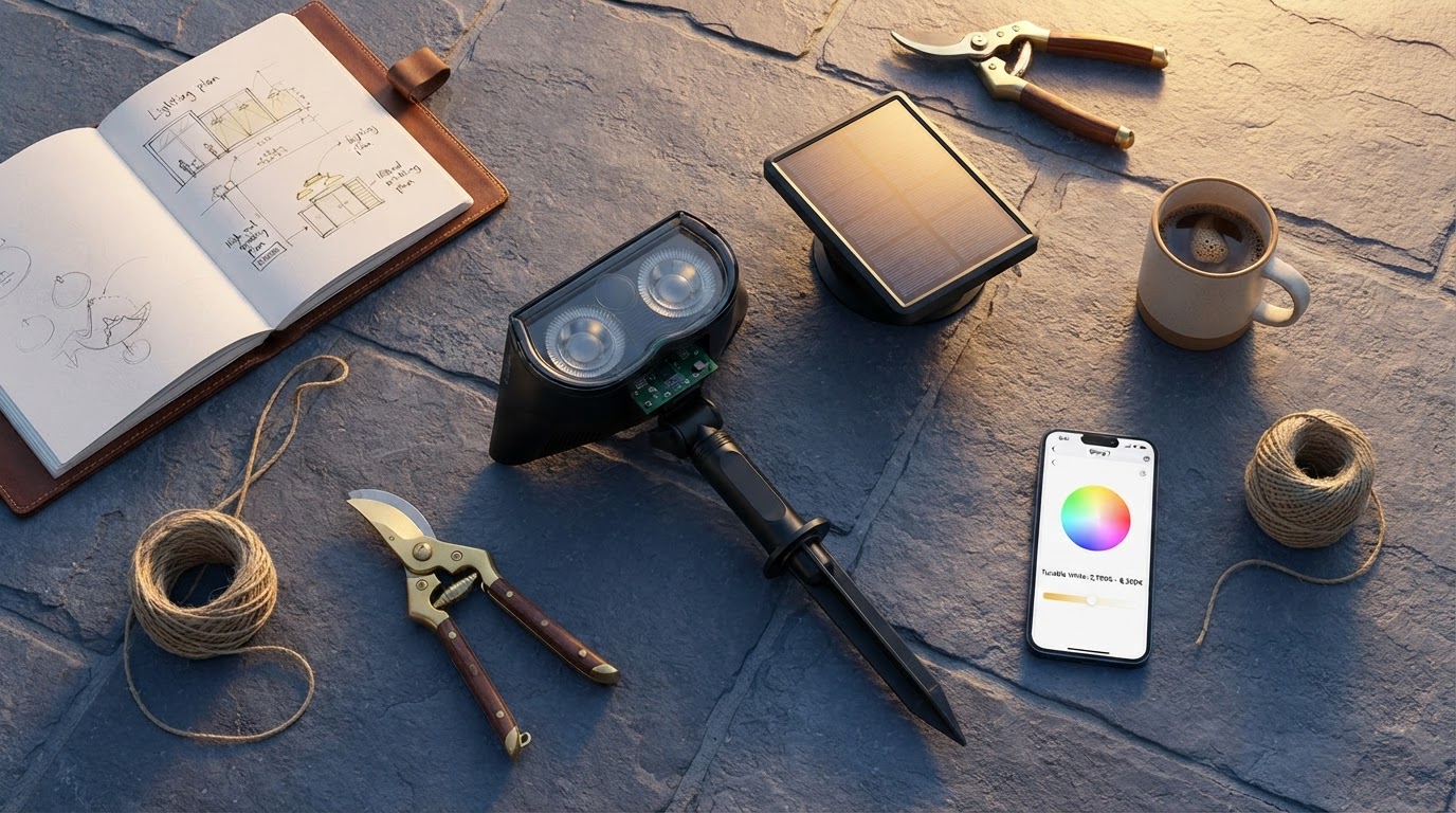 Optimizing Smart Solar Spotlight Efficiency and Control