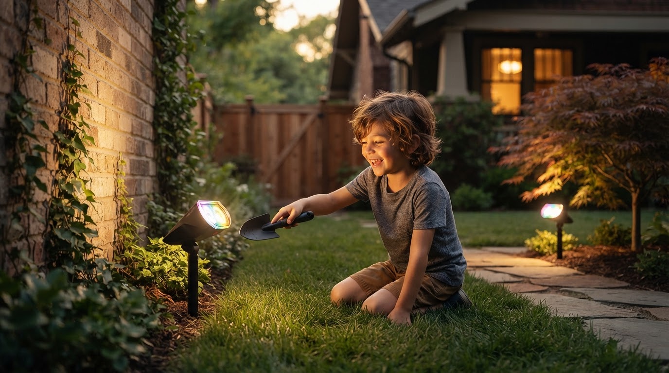 Smart Solar Spotlight Motion Sensor Installation