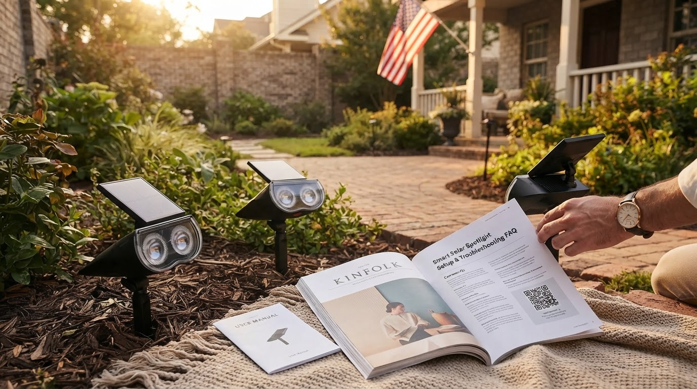 Smart Solar Spotlight Setup & Troubleshooting FAQ