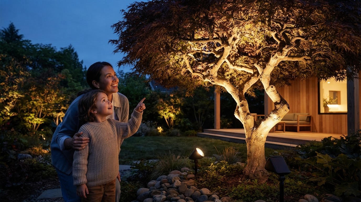 Smart Solar Spotlight Framework for Specimen Trees