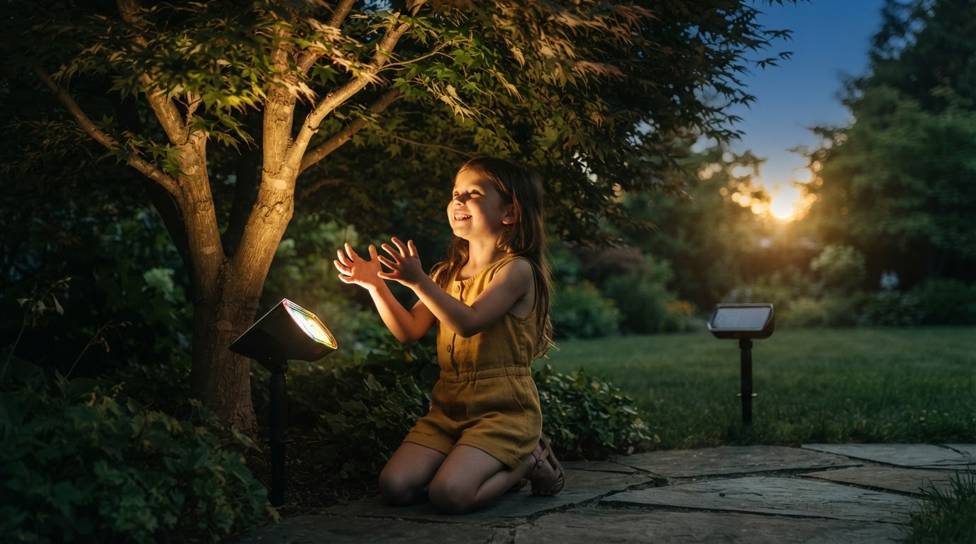 How to Setup Wireless Smart Solar Spotlights for Trees?