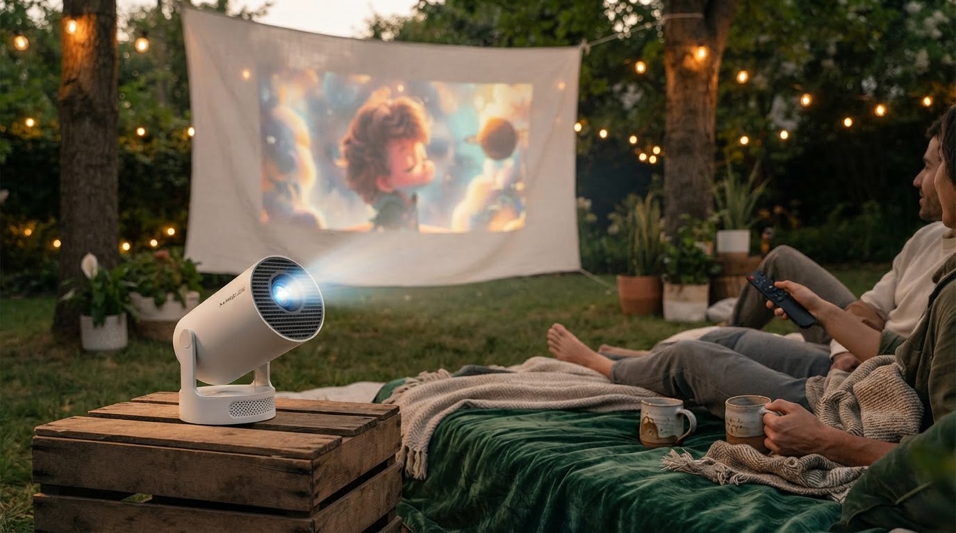 Magic Cubic Projector Performance for Outdoor Cinema