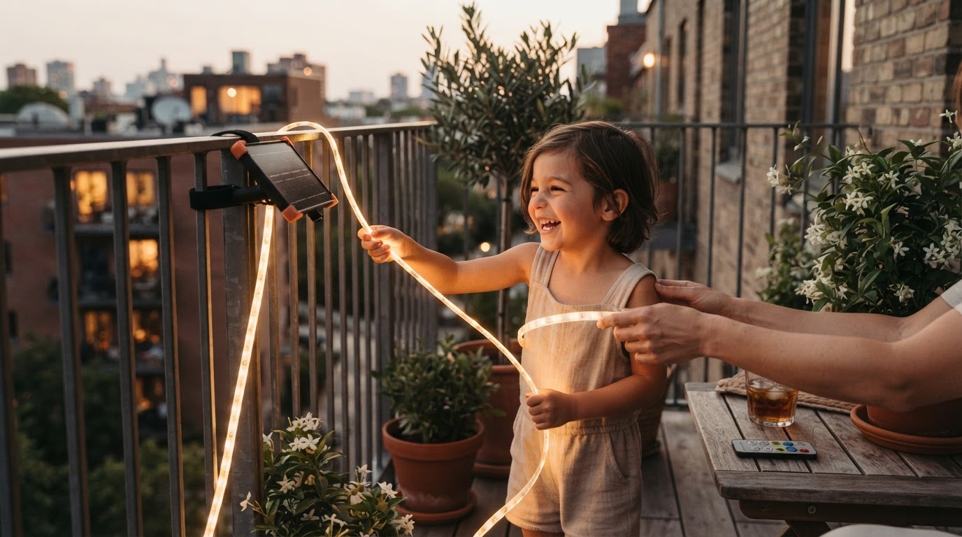 5 Damage-Free Solar LED Strip Lights Balcony Fixes