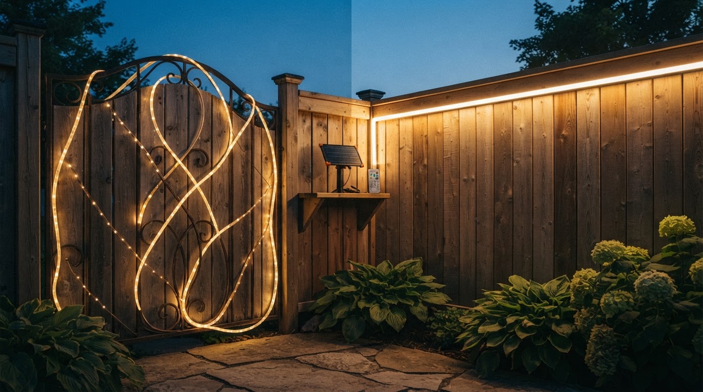 Are Solar Ribbon or Strip Lights Better for Fences?