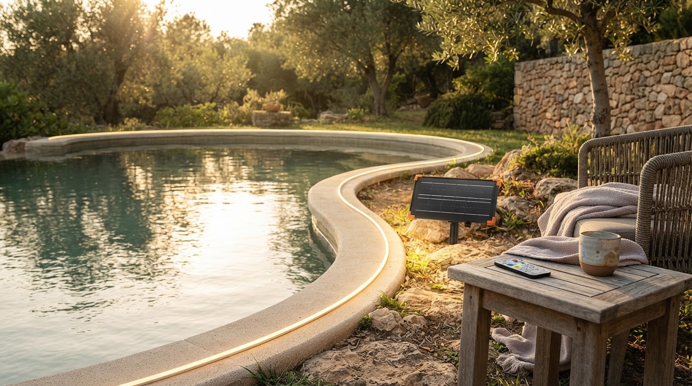 Can Solar LED Strip Lights safely illuminate pool areas?