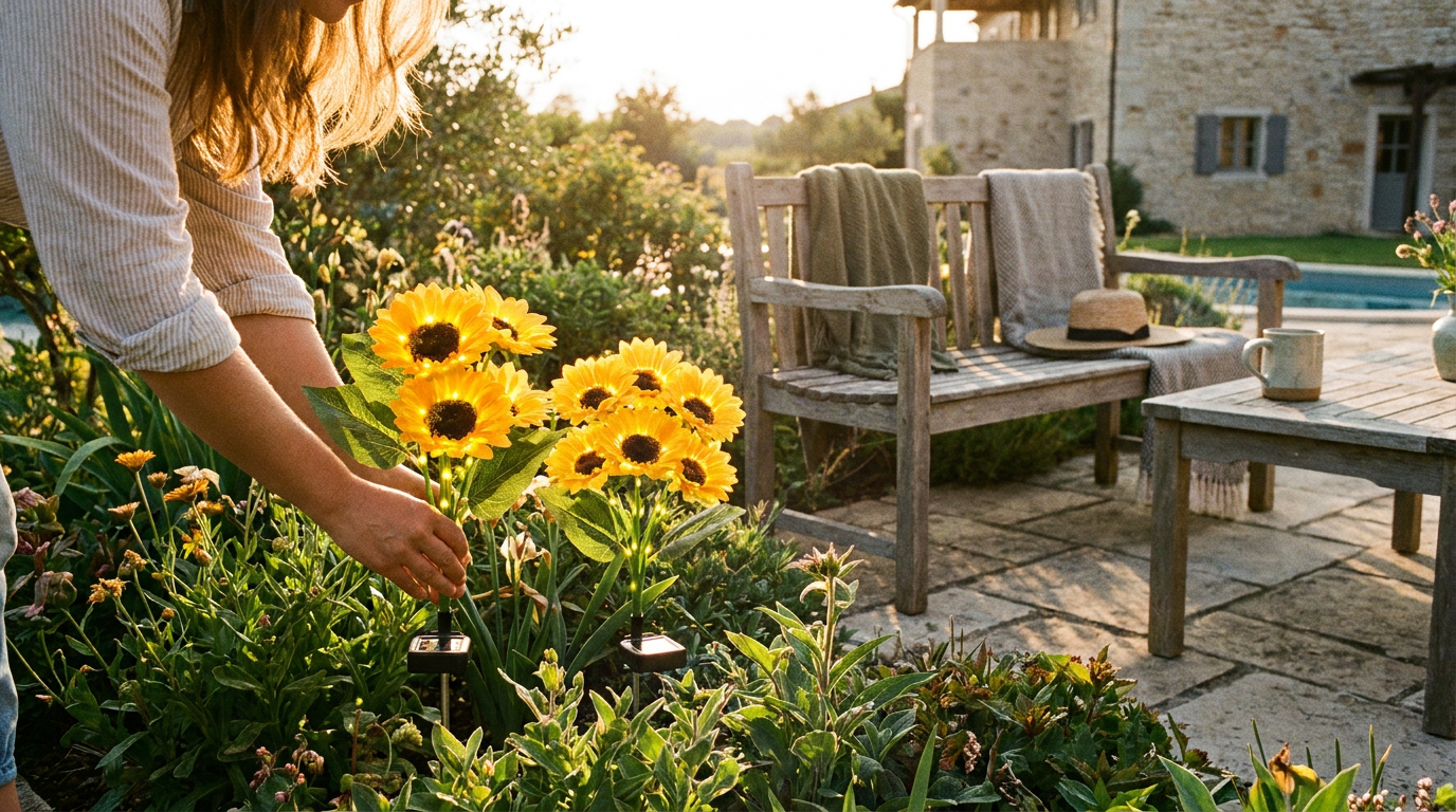 DIY Spring Garden Trends Feature Sunflower Solar Lights