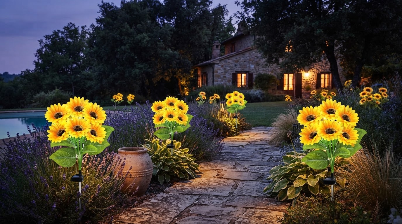 Do sunflowers close at night? | Sunflower Solar Lights