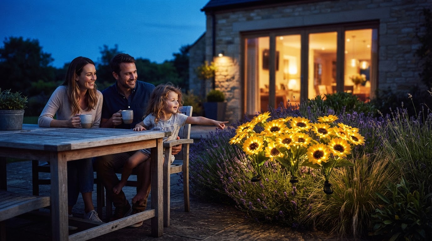 How Sunflower Solar Lights Define Outdoor Decor Spaces