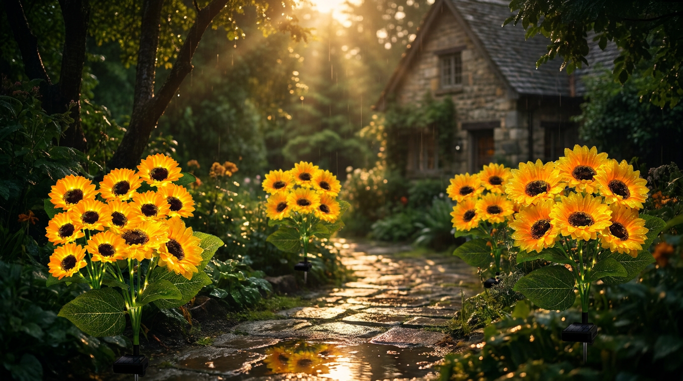 IP65 Waterproofing and Sunflower Solar Lights Performance