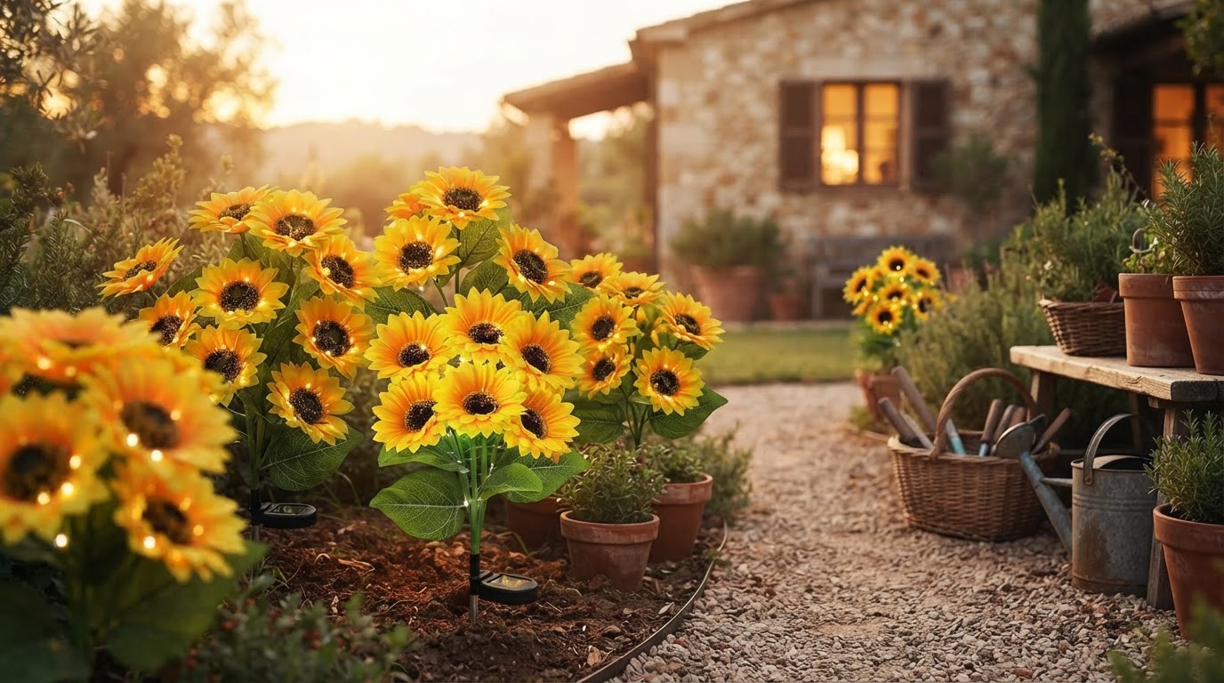LETMY Sunflower Lights Discount vs Sunflower Solar Lights