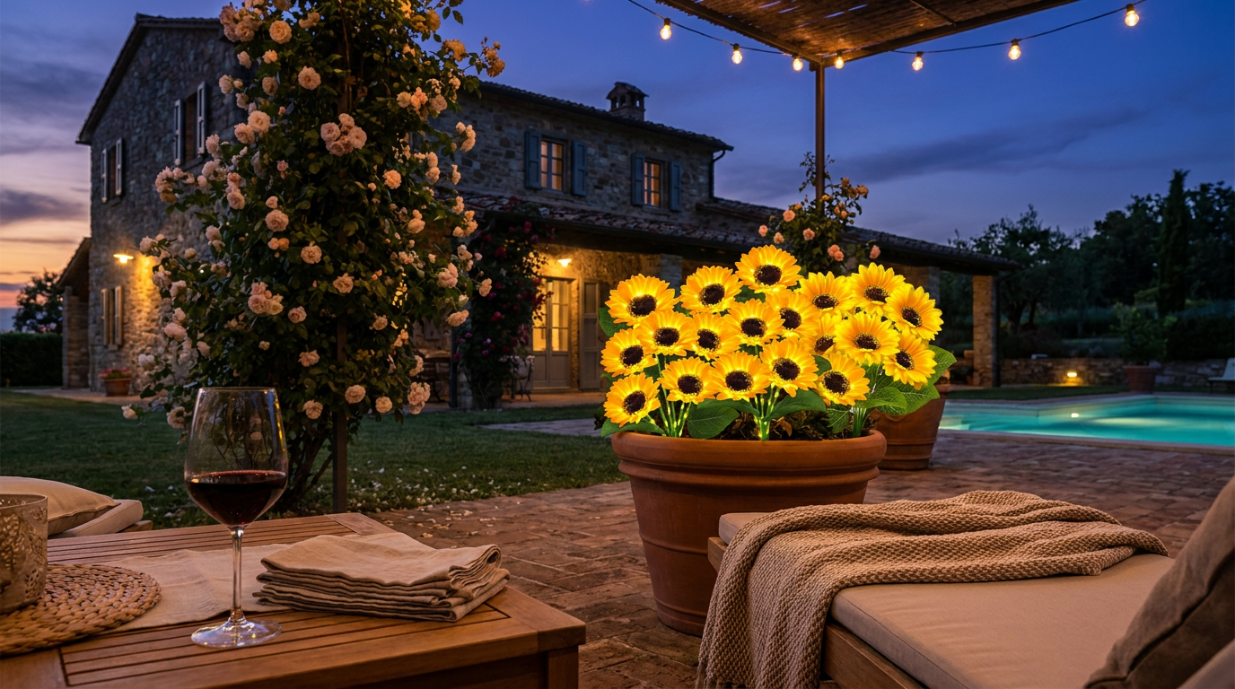 Maximizing All-Night Glow with Sunflower Solar Lights