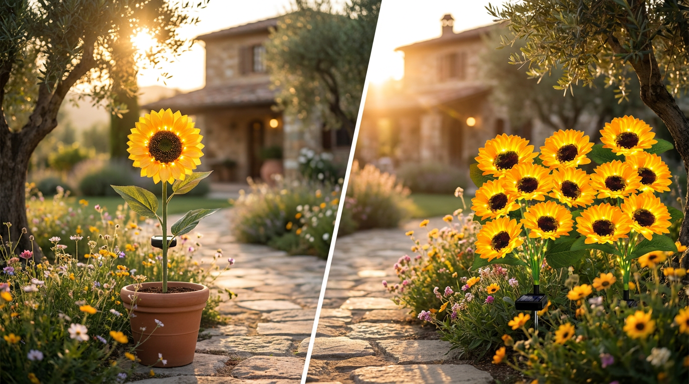 Why Choose Multi-Head Outdoor Flower Solar Lights Sunflower?