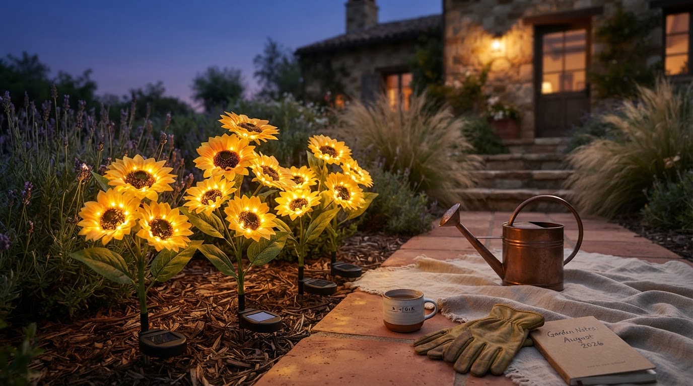 Sunflower Solar Lights for Seasonal Garden Curation