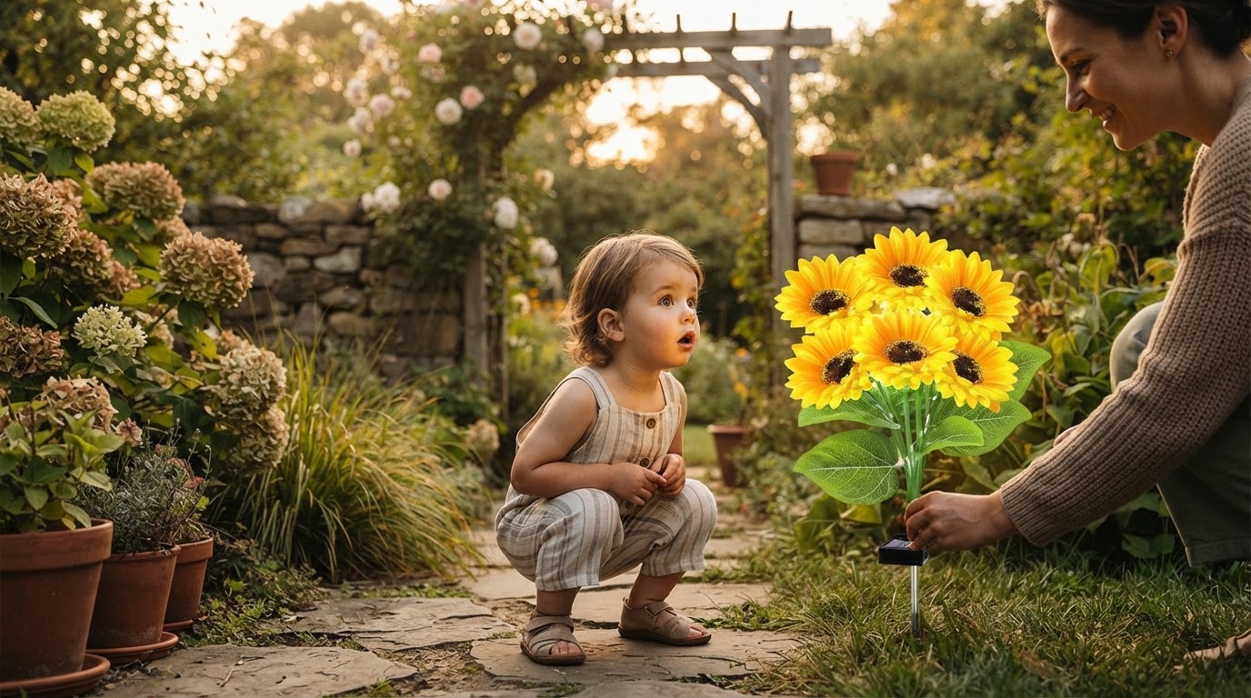 A 4-Step Setup for Sunflower Solar Lights Garden Stakes