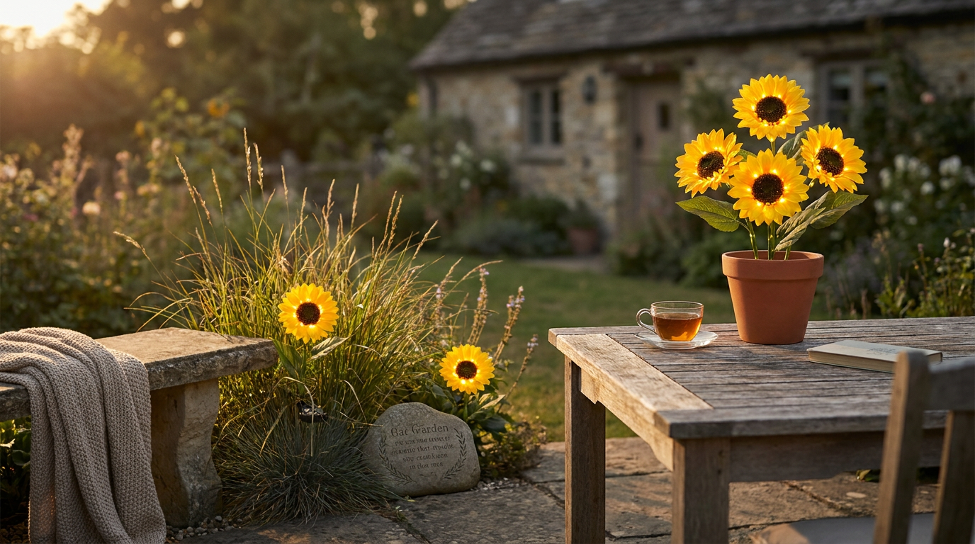Beautiful Solar Powered Sunflower Memorial Gift Ideas