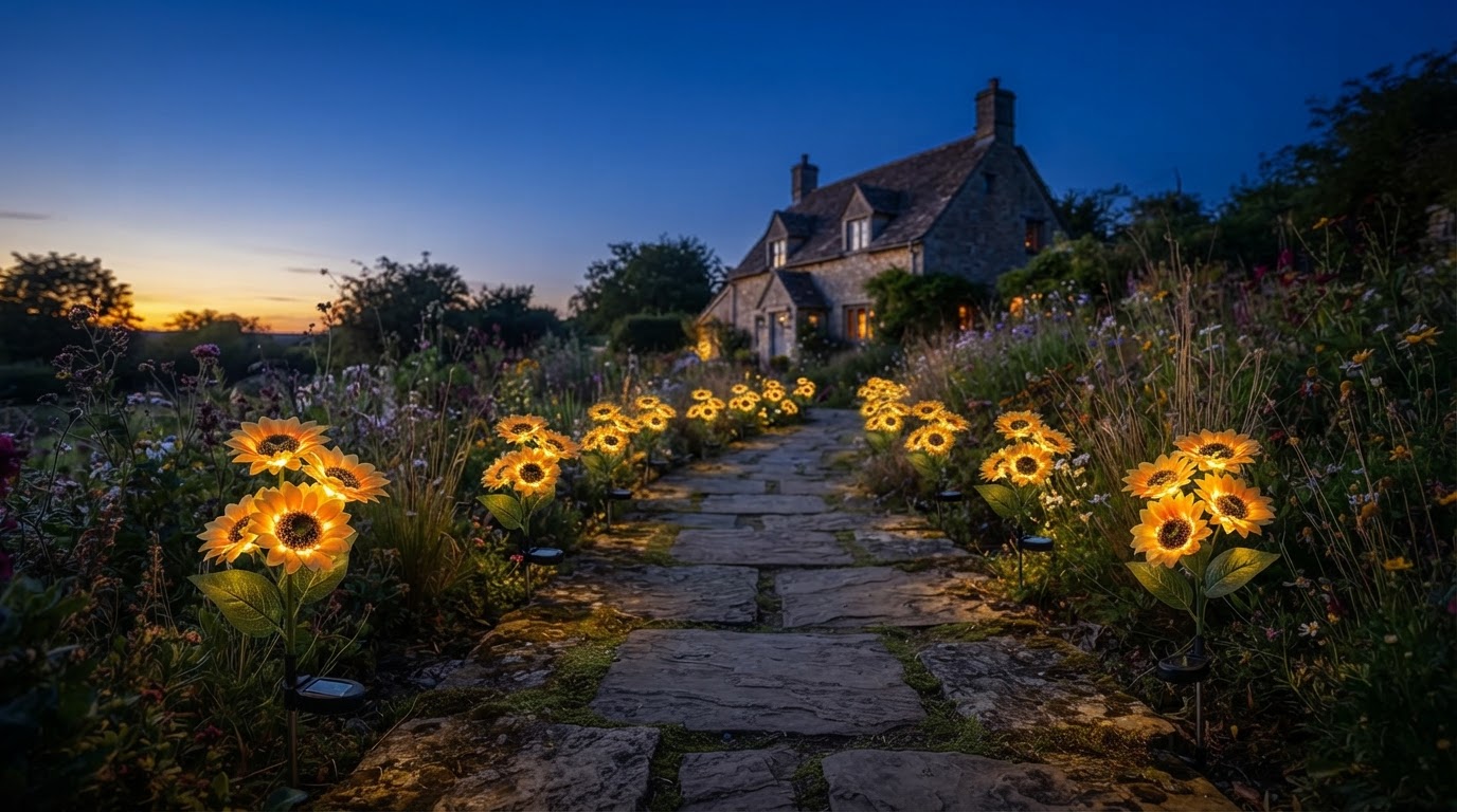 Do Sunflower Solar Lights provide enough path visibility?