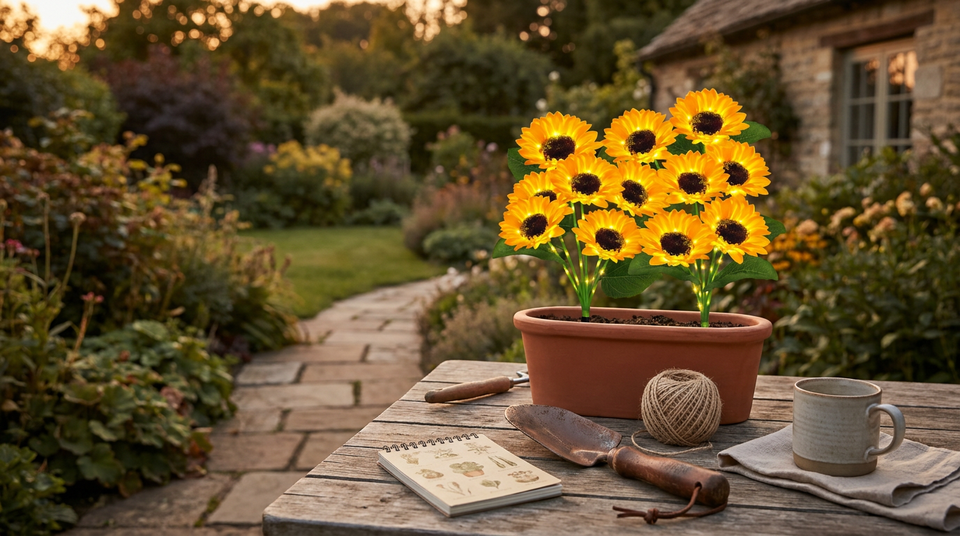 Sunflower Solar Lights for Landscaping and Path Lighting