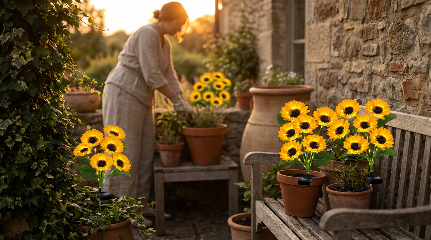 Sunflower Solar Lights Adopt Monocrystalline Panel Tech