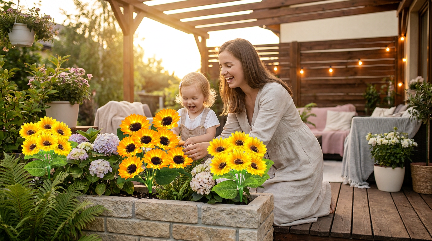 Sunflower Solar Lights Setup and Placement Guide