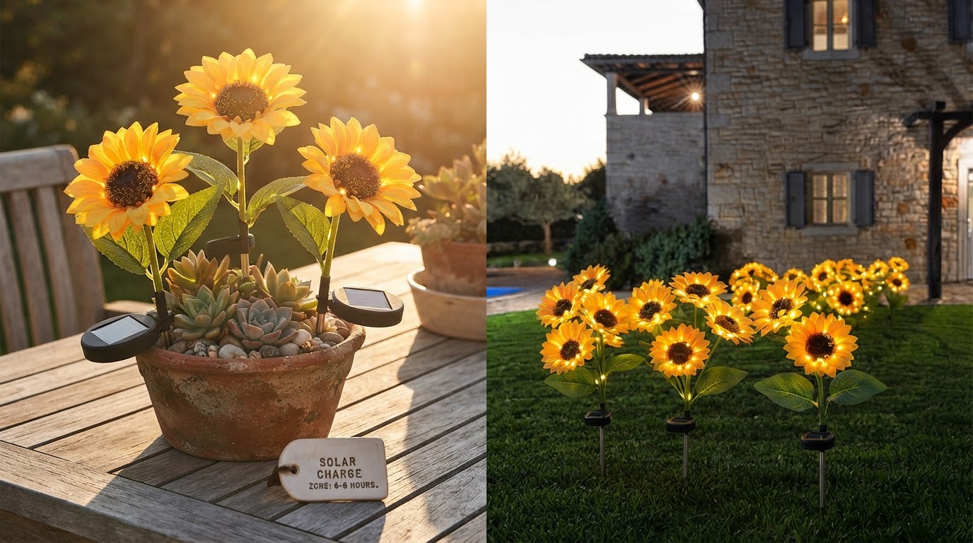 How Much Sun Do Sunflower Solar Lights Need to Function?