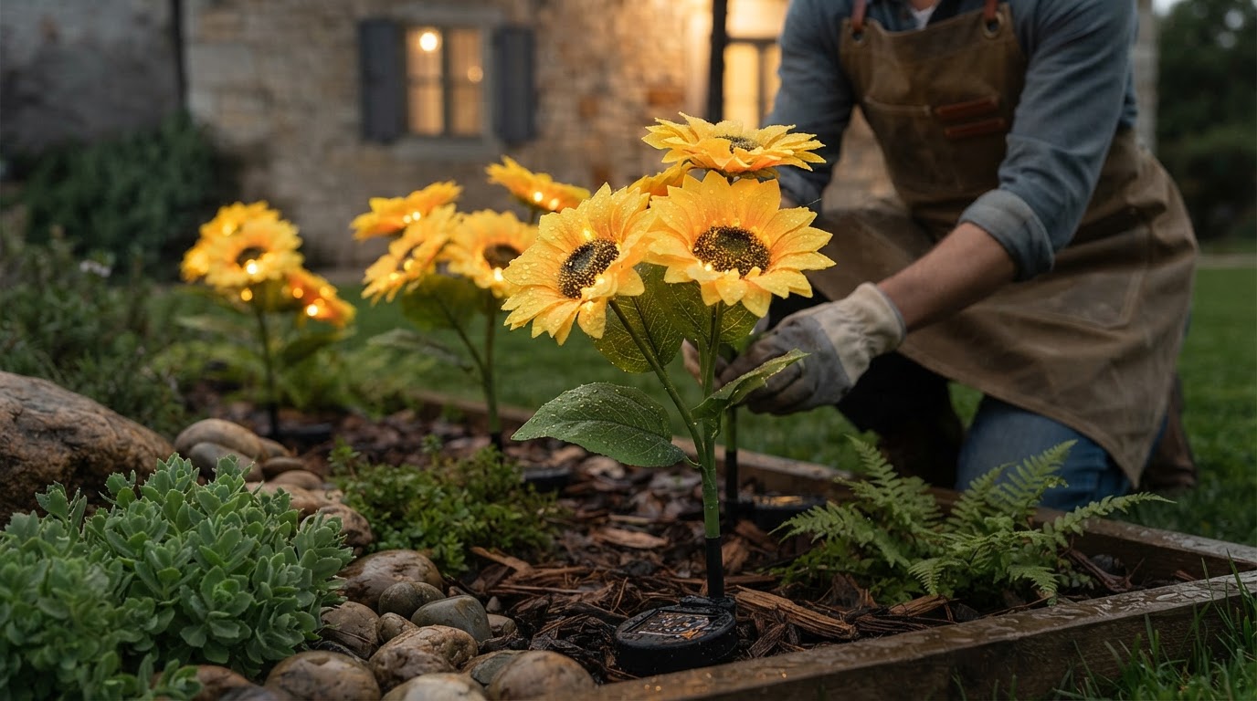 Weatherproofing Sunflower Solar Lights for Year-Round Use