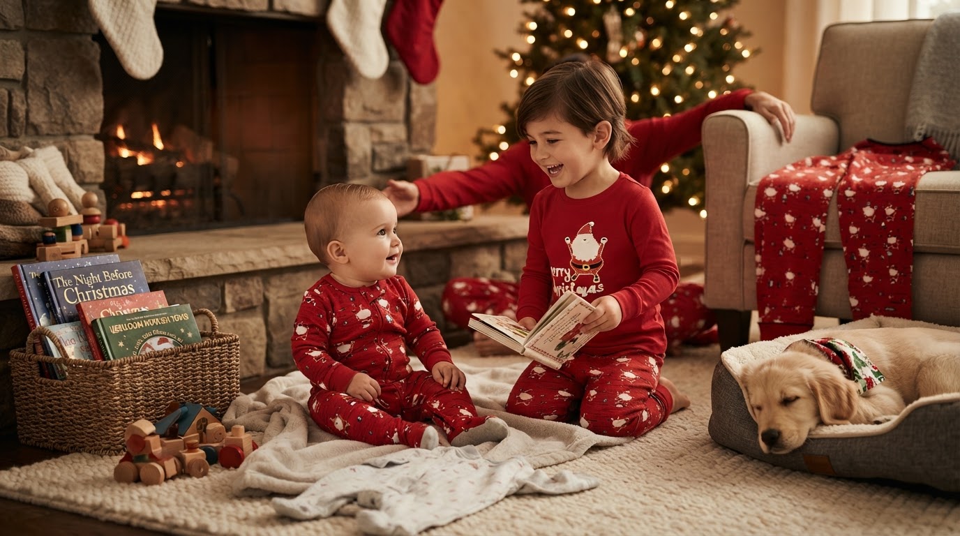 Choosing Christmas Family Matching Pajama Set for Young Kids