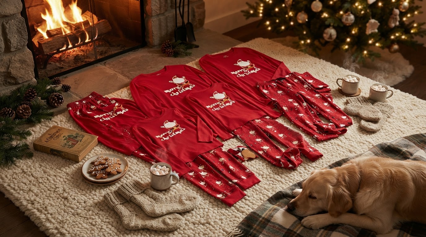 Field Testing Christmas Family Matching Pajama Set Comfort