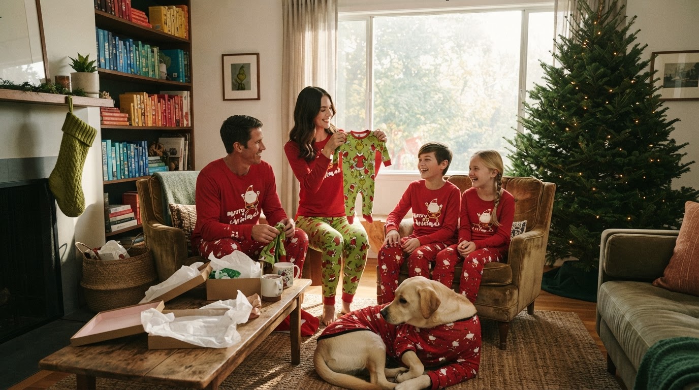 Grinch Style Christmas Family Matching Pajama Set Review