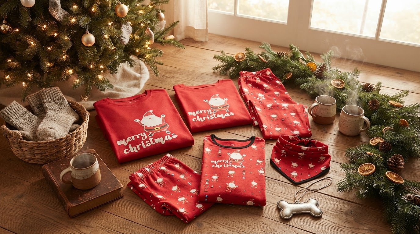 Integrating Pets into Christmas Family Matching Pajama Set
