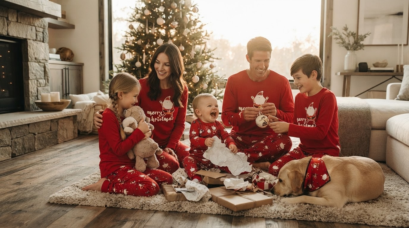 Five-Step Customization for Christmas Family Matching Pajama Set