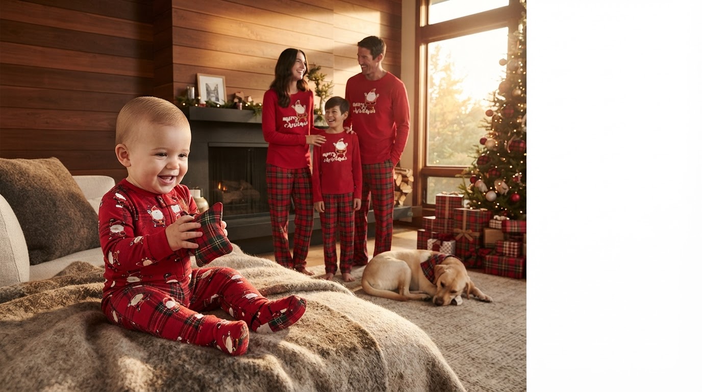 Plaid Christmas Family Matching Pajama Set Infant Sizing Analysis