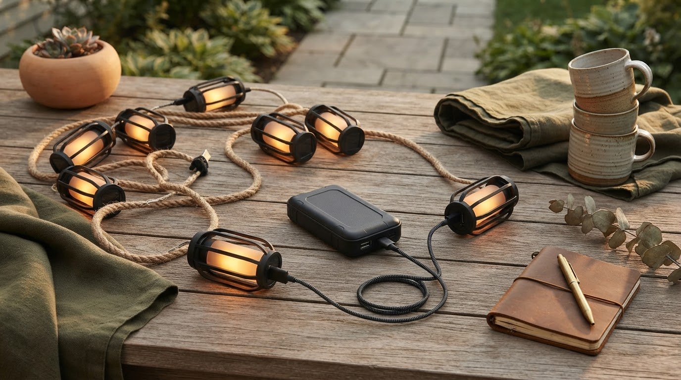 Can you charge SolarFlame String Lights via USB?