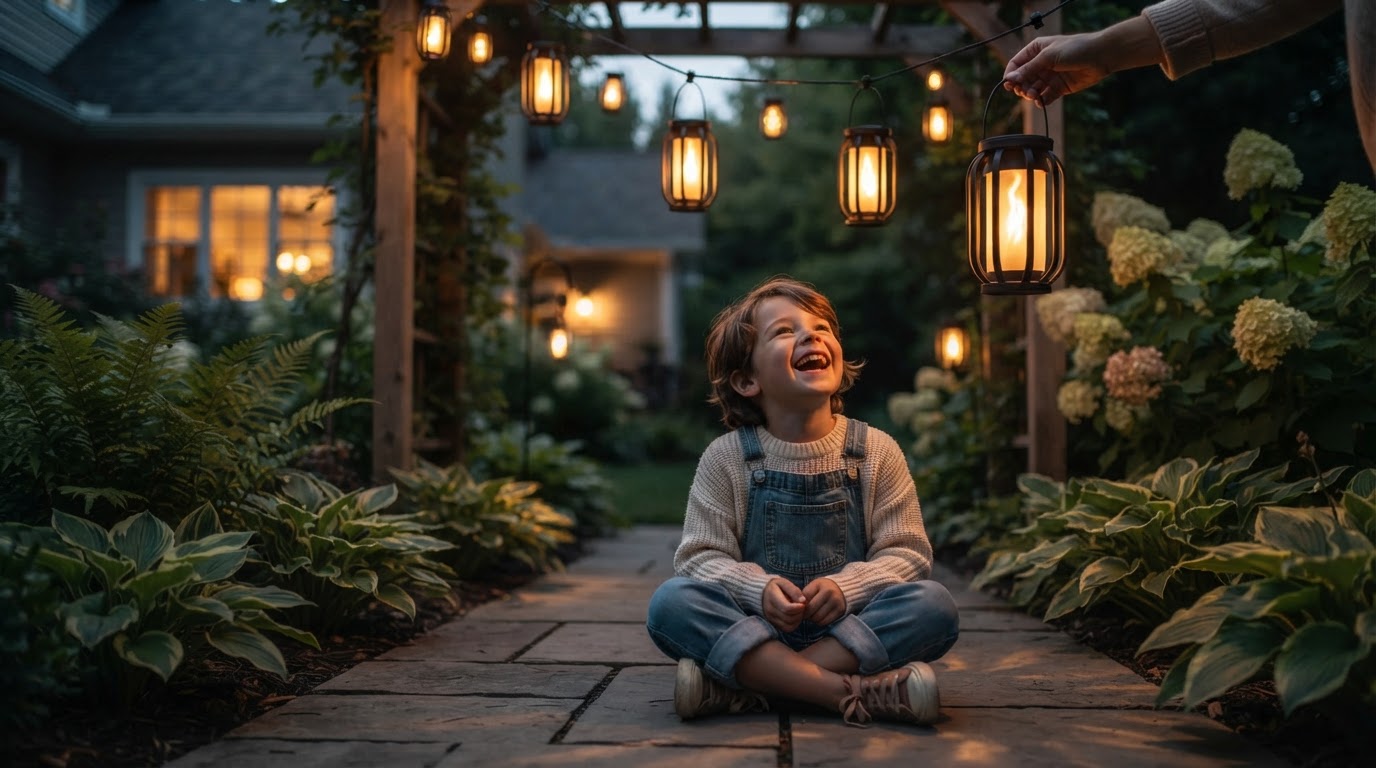 Installing SolarFlame String Lights for Flickering Effects