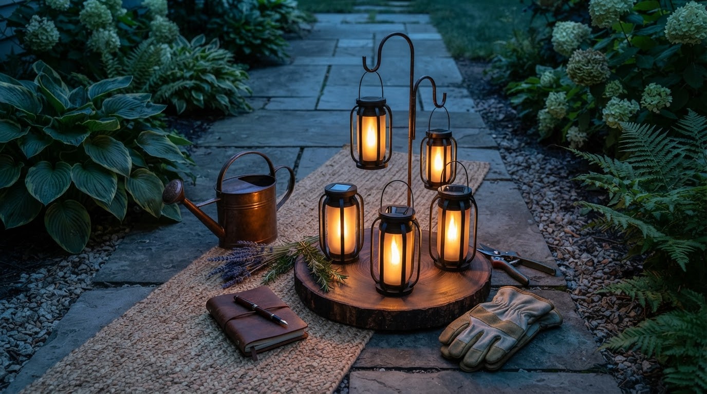 SolarFlame String Lights for Architectural Landscape Depth