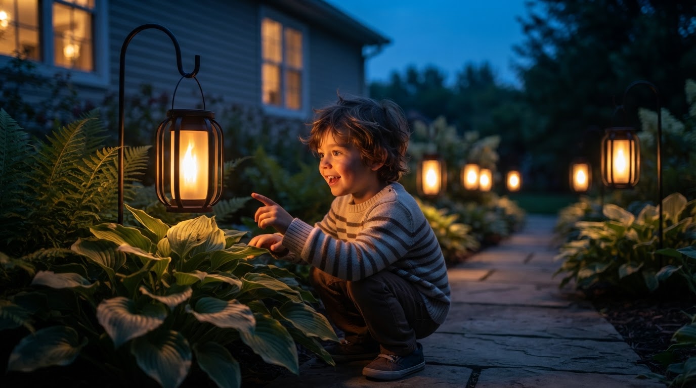 5-Step Setup for SolarFlame String Lights Path Lighting
