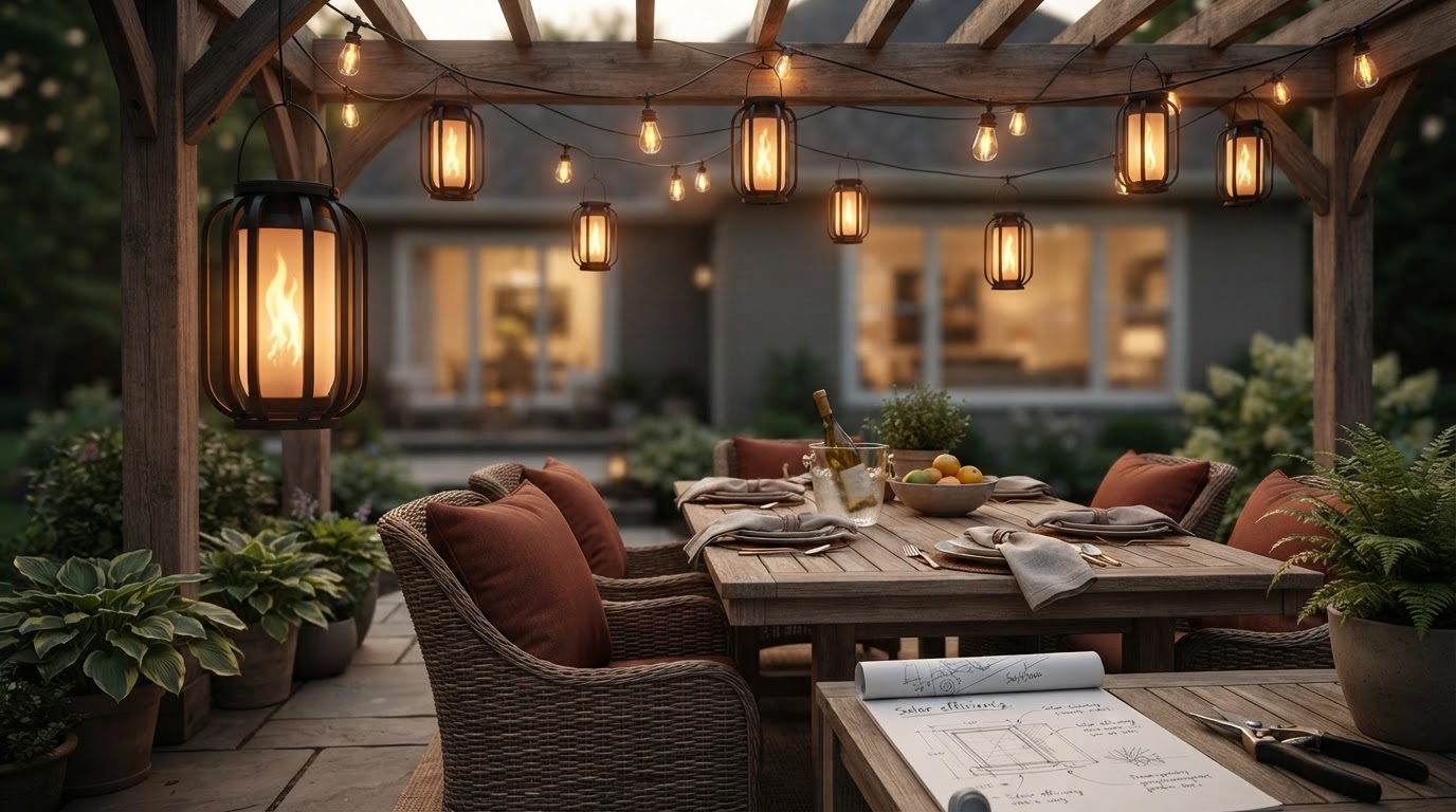 SolarFlame String Lights for Realistic Patio Illumination