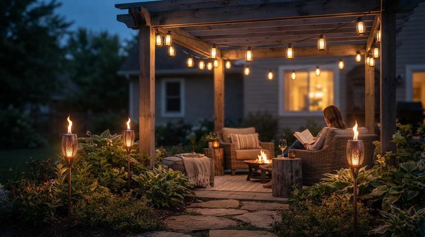 How do SolarFlame String Lights compare to torch lights?