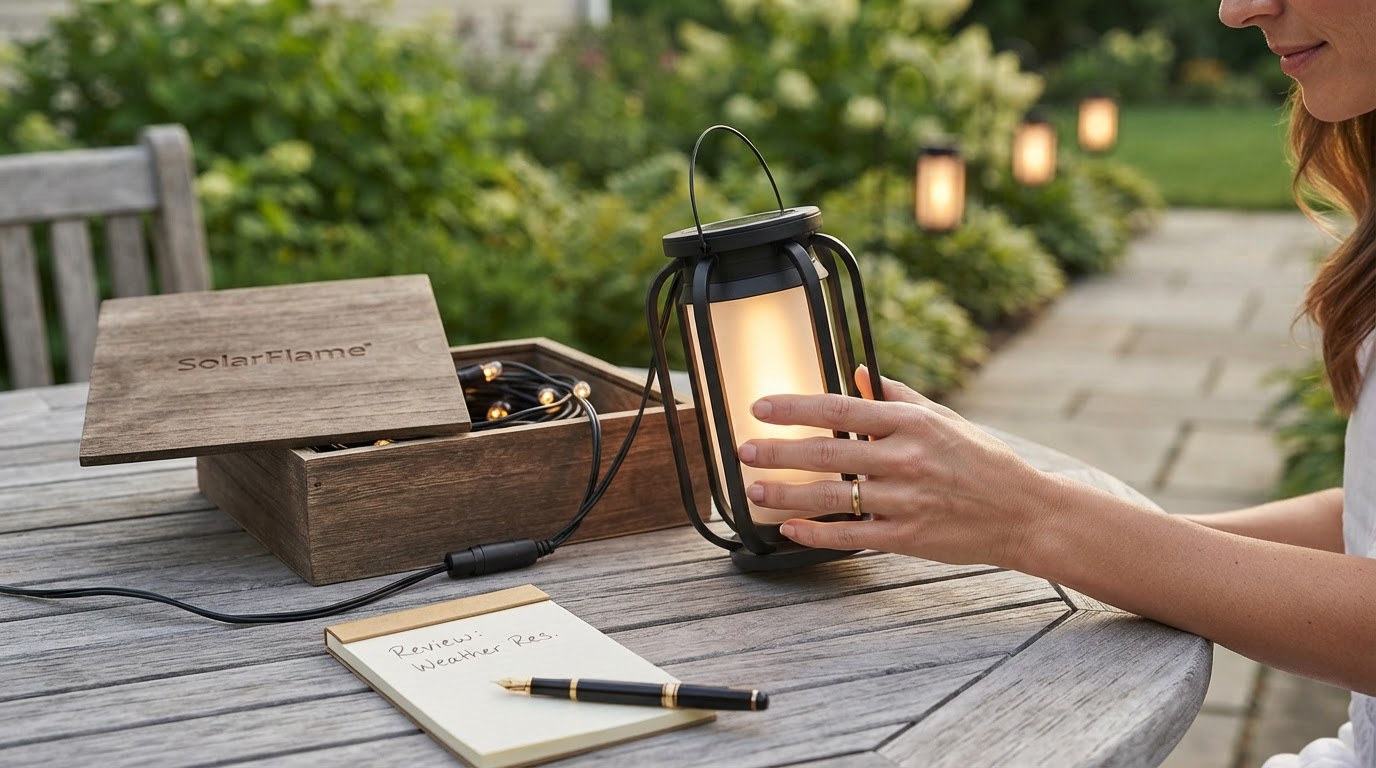 Testing SolarFlame String Lights for Weather Resistance