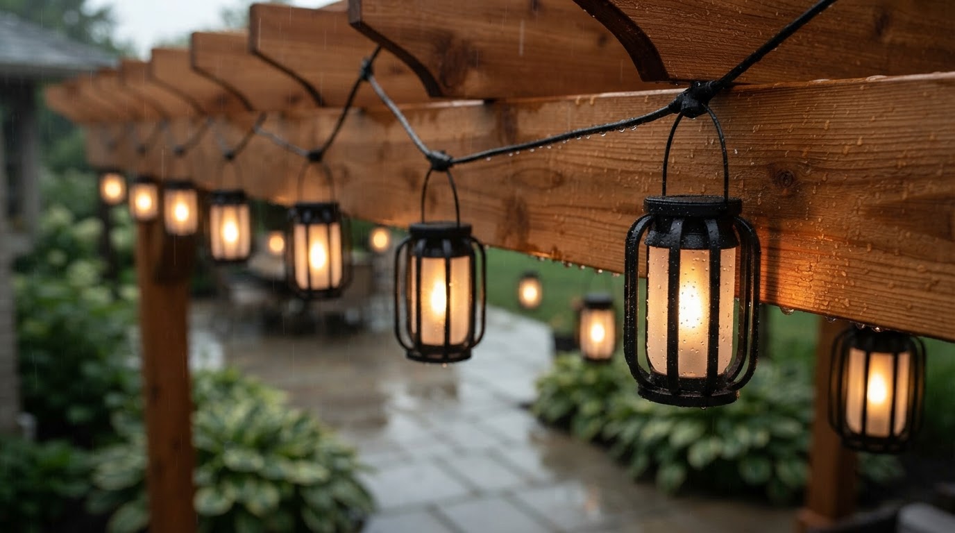 Are SolarFlame String Lights truly waterproof for patios?
