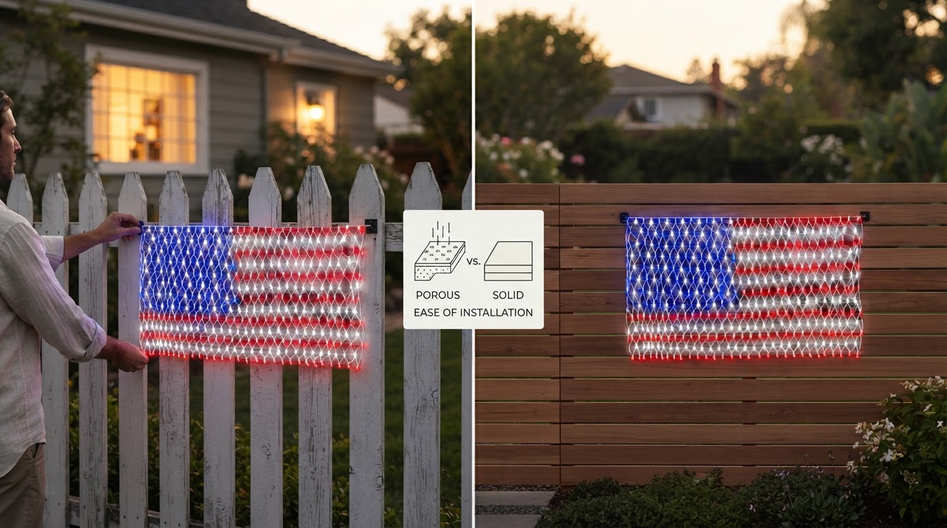 Selecting American Flag Net Lights for Outdoor Fences