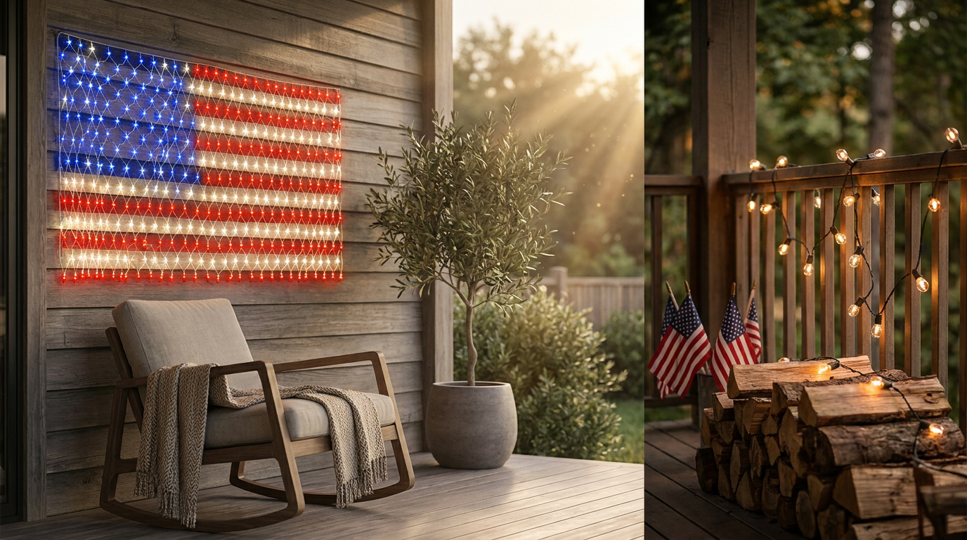 Are American Flag Net Lights better for porch displays?