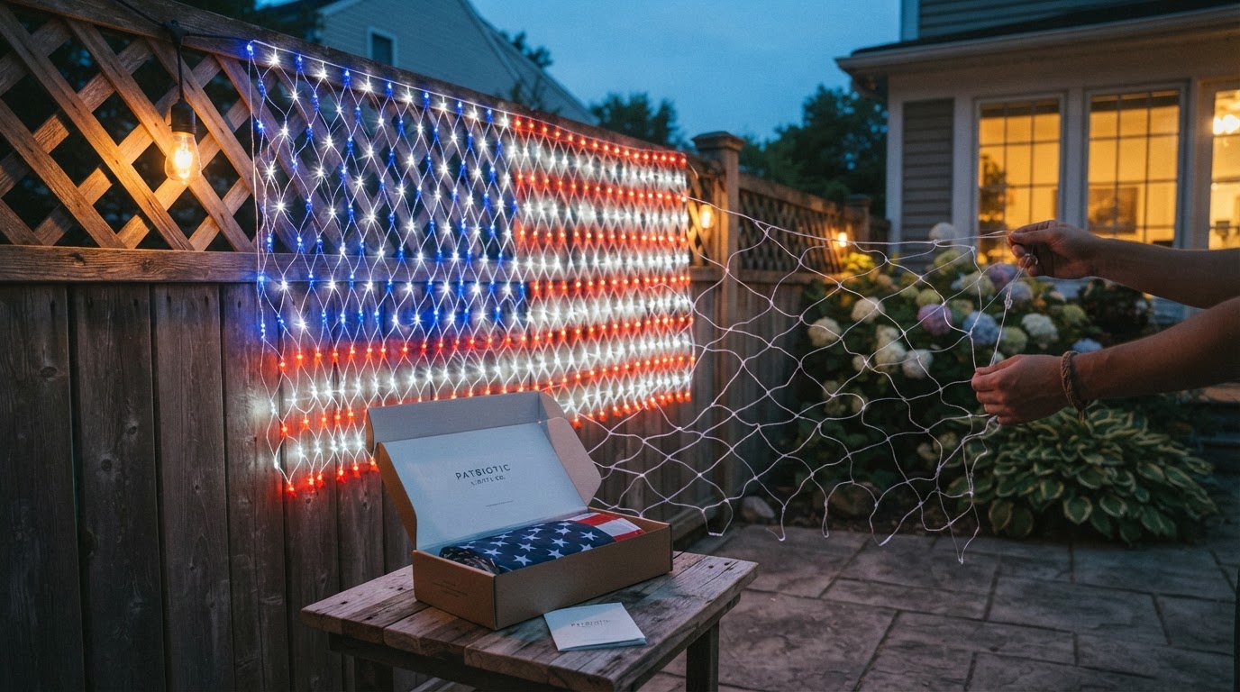 A 420-LED Review of American Flag Net Lights