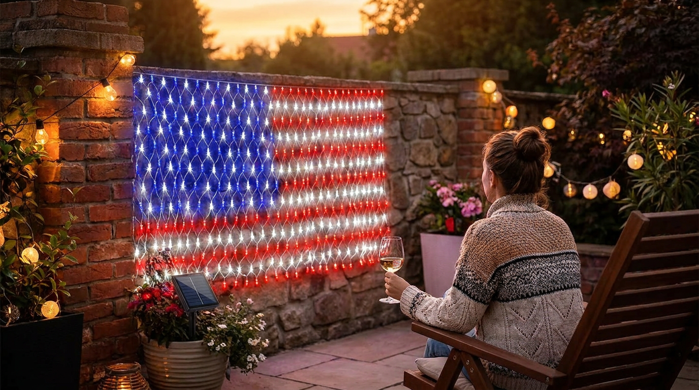 Comparing American Flag Net Lights for Outdoor Use