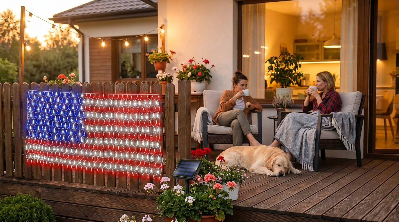 Are Solar Powered American Flag Net Lights Bright Enough?