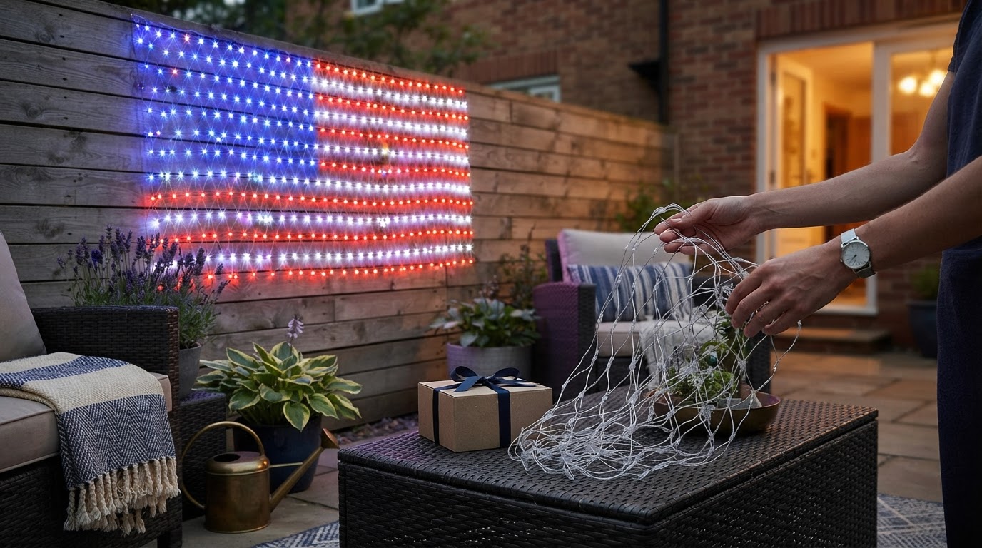 A Review of USA Flag String Lights Mesh Displays