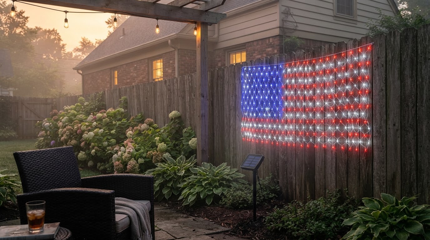 Can American Flag Net Lights withstand outdoor yard use?