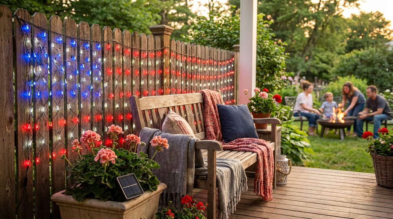 What makes American Flag Net Lights a unique decoration?
