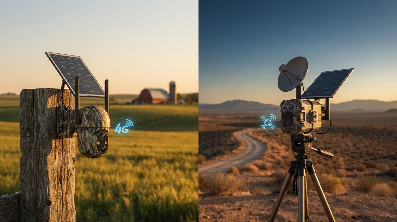 Cellular vs Satellite Cameras for Remote Land Surveillance