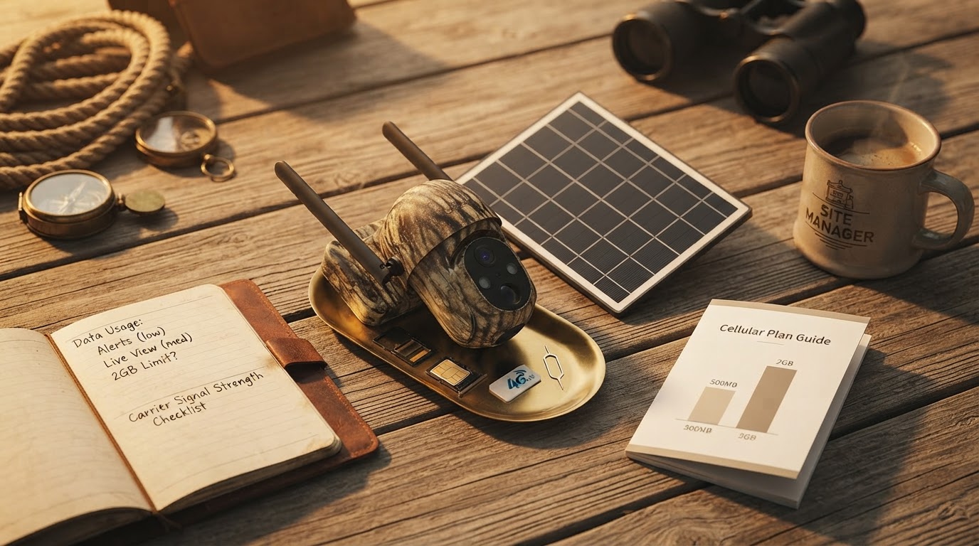 How do I choose a Solar Watch Cam cellular data plan?