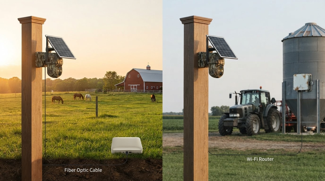 Solar Watch Cam Connectivity for Remote Farm Security